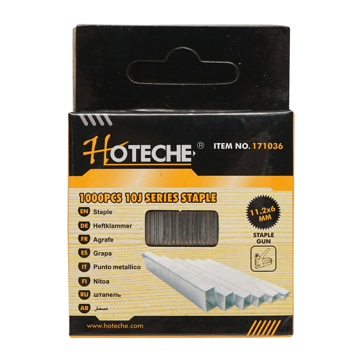 Set 1000 buc capse 10J pentru capsator manual tapiterie 11.2x6mm Hoteche