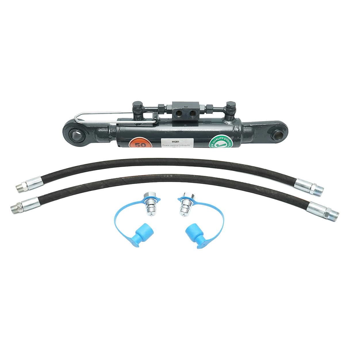 Tirant central reglabil hidraulic, categoria 1-2, inchis 500mm, cursa 180mm