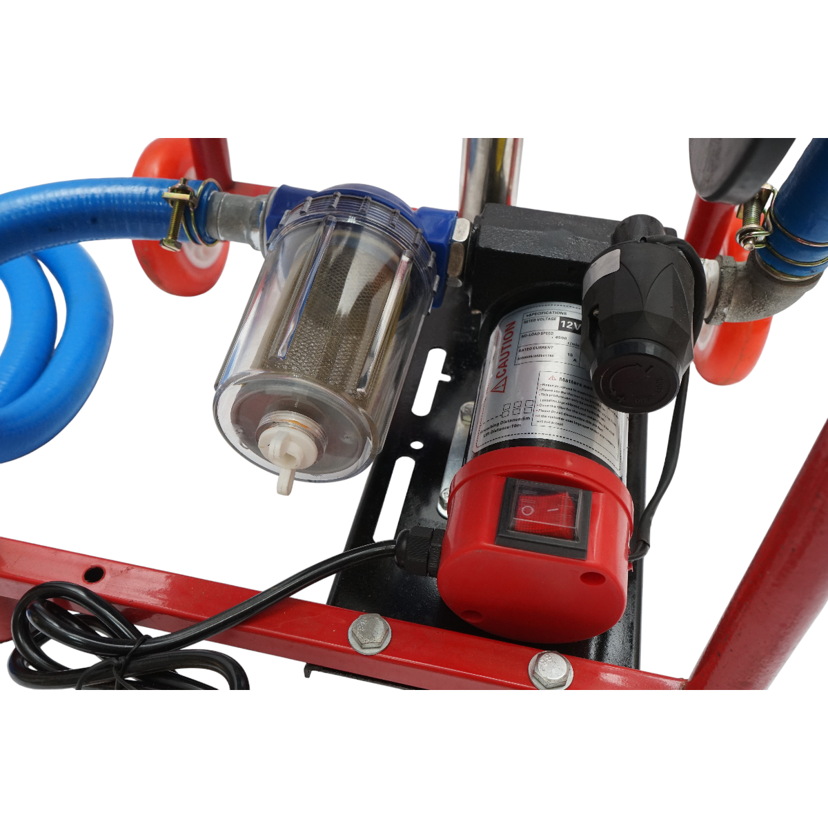 Pompa transfer combustibil mobila 12V, 300W cu filtru si furtun Breckner Germany – imagine 5
