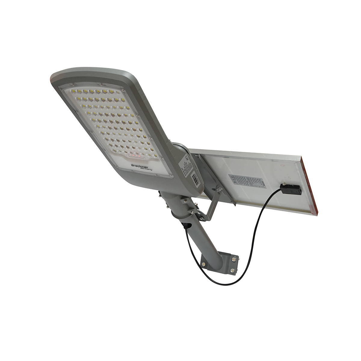 Lampa LED iluminat stradal 40W, 1800LM, IP65, 6500K cu panou solar si baterie 36Ah cu prindere stalp Breckner Germany