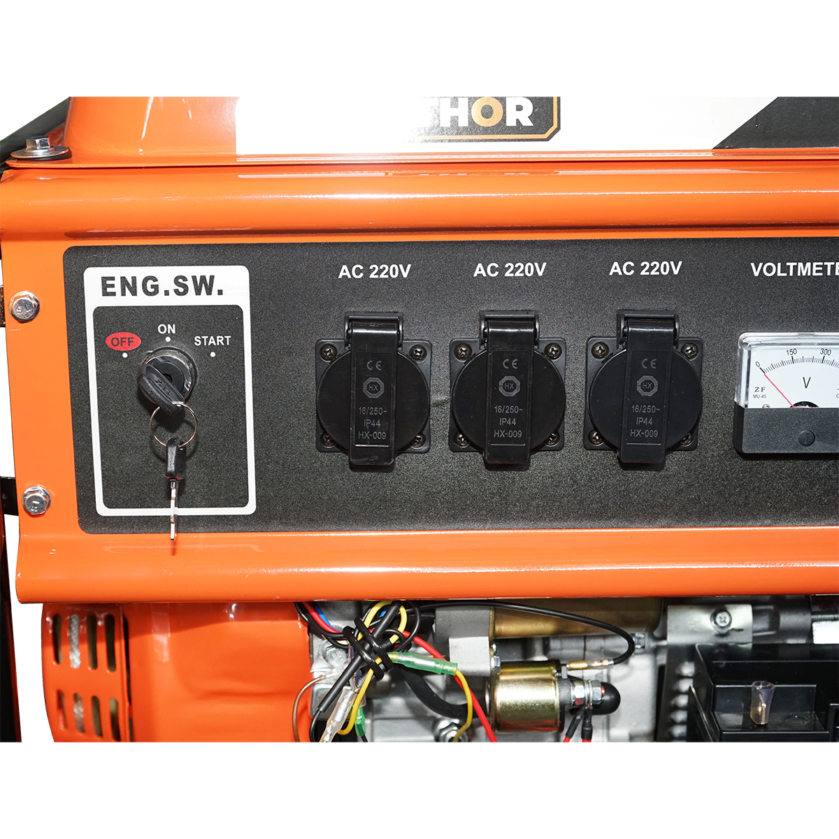 Generator electric 7.2kW/220-380V, motor pe benzina 17CP, pornire electrica/manuala THOR – imagine 6