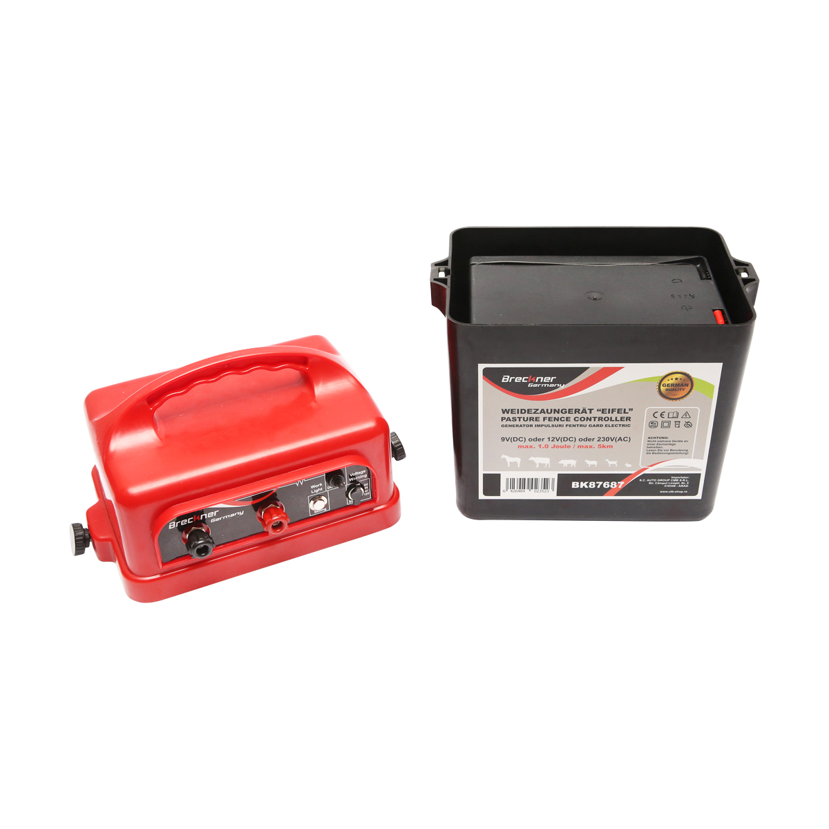 Aparat generator impulsuri 9-12/220V 1 Joule 5 km cu baterie uscata 9V/90Ah Breckner Germany – imagine 2