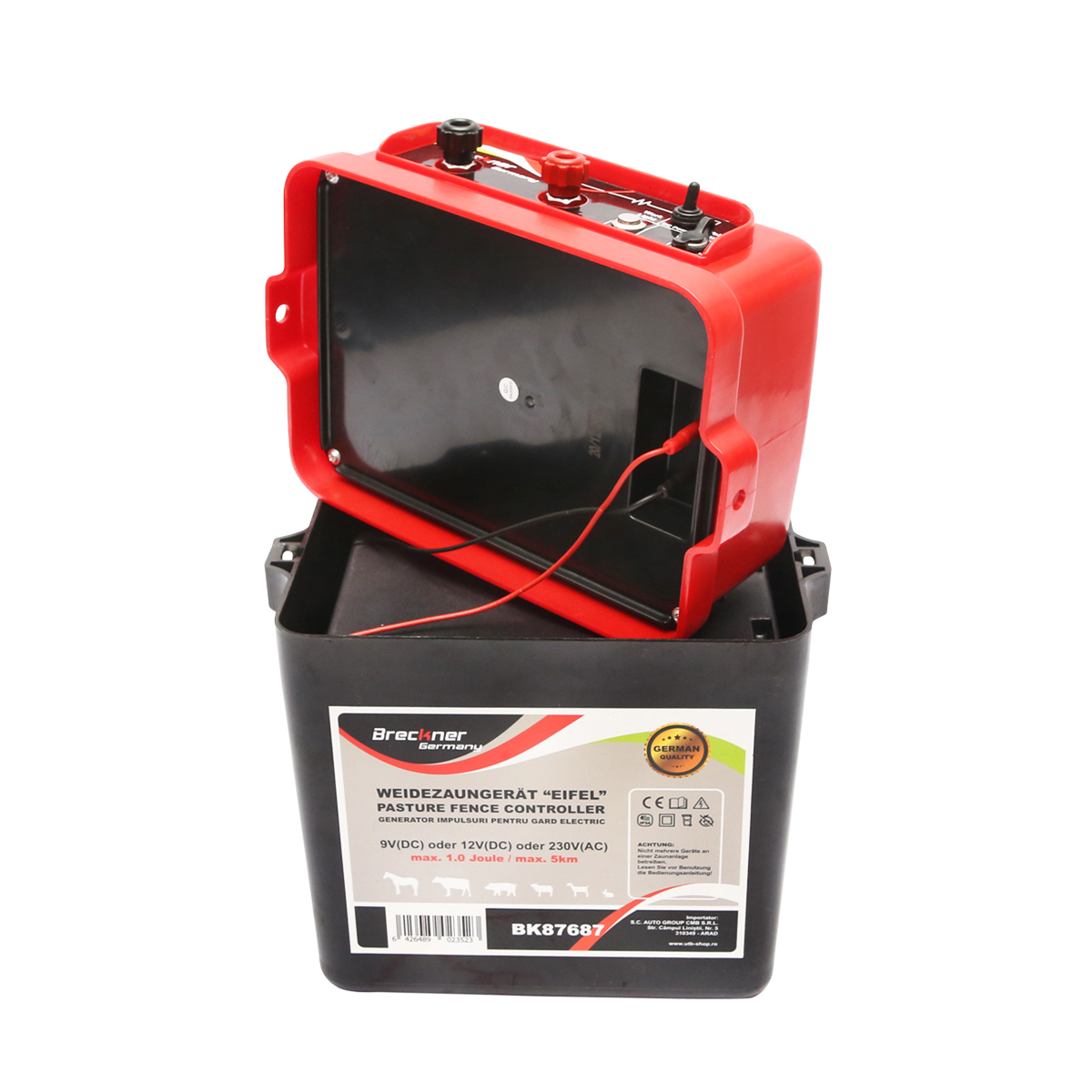Aparat generator impulsuri 9-12/220V 1 Joule 5 km cu baterie uscata 9V/90Ah Breckner Germany – imagine 4