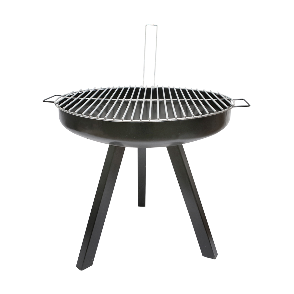 Gratar rotund cu grilaj si manere cu 3 picioare