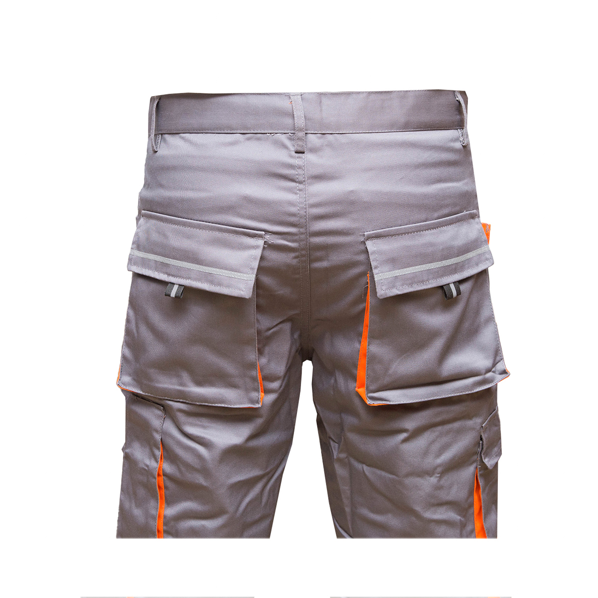 Pantaloni de lucru poliester cu bumbac 235g/m2, gri cu portocaliu marimea 56 Breckner Germany – imagine 6