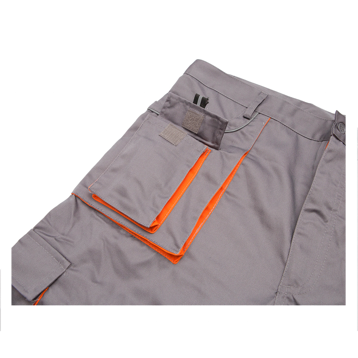 Pantaloni de lucru poliester cu bumbac 235g/m2, gri cu portocaliu marimea 62 Breckner Germany – imagine 7