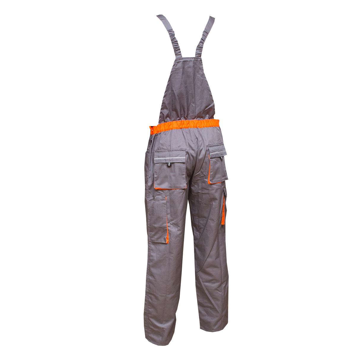 Salopeta cu pieptar de lucru, gri/portocaliu marimea 54, poliester cu bumbac 235g/m2 Breckner Germany – imagine 3