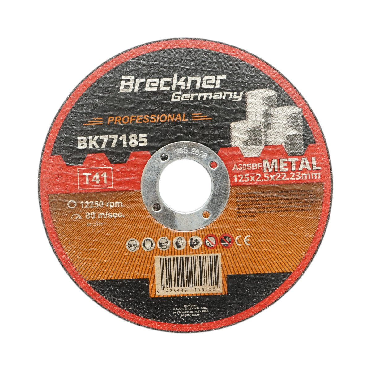 Panza disc flex pentru taiat si polizat metal T41 125x2.5x22mm Breckner Germany
