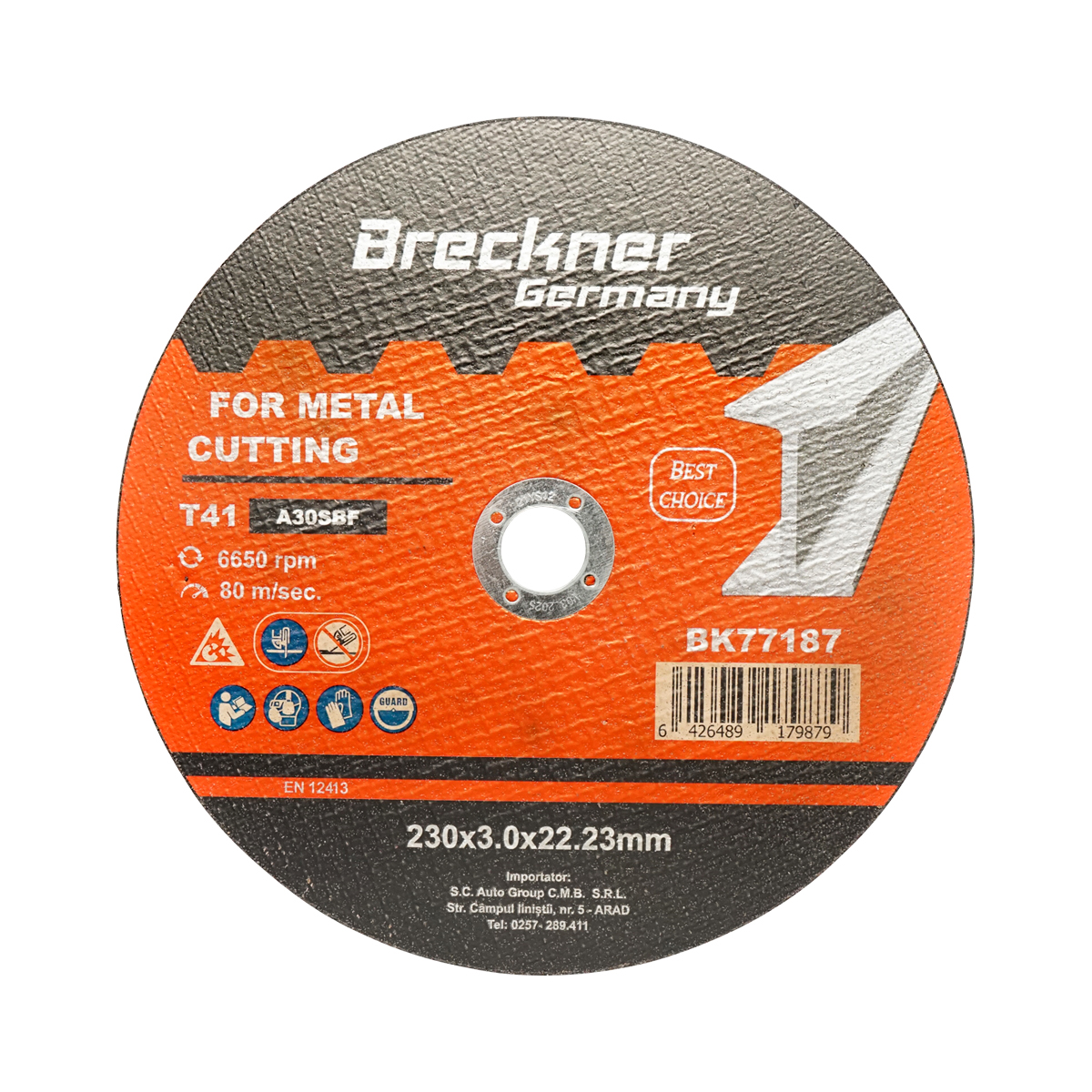 Disc taiere metal T41 230x3.0x22.23mm pentru flex Breckner Germany