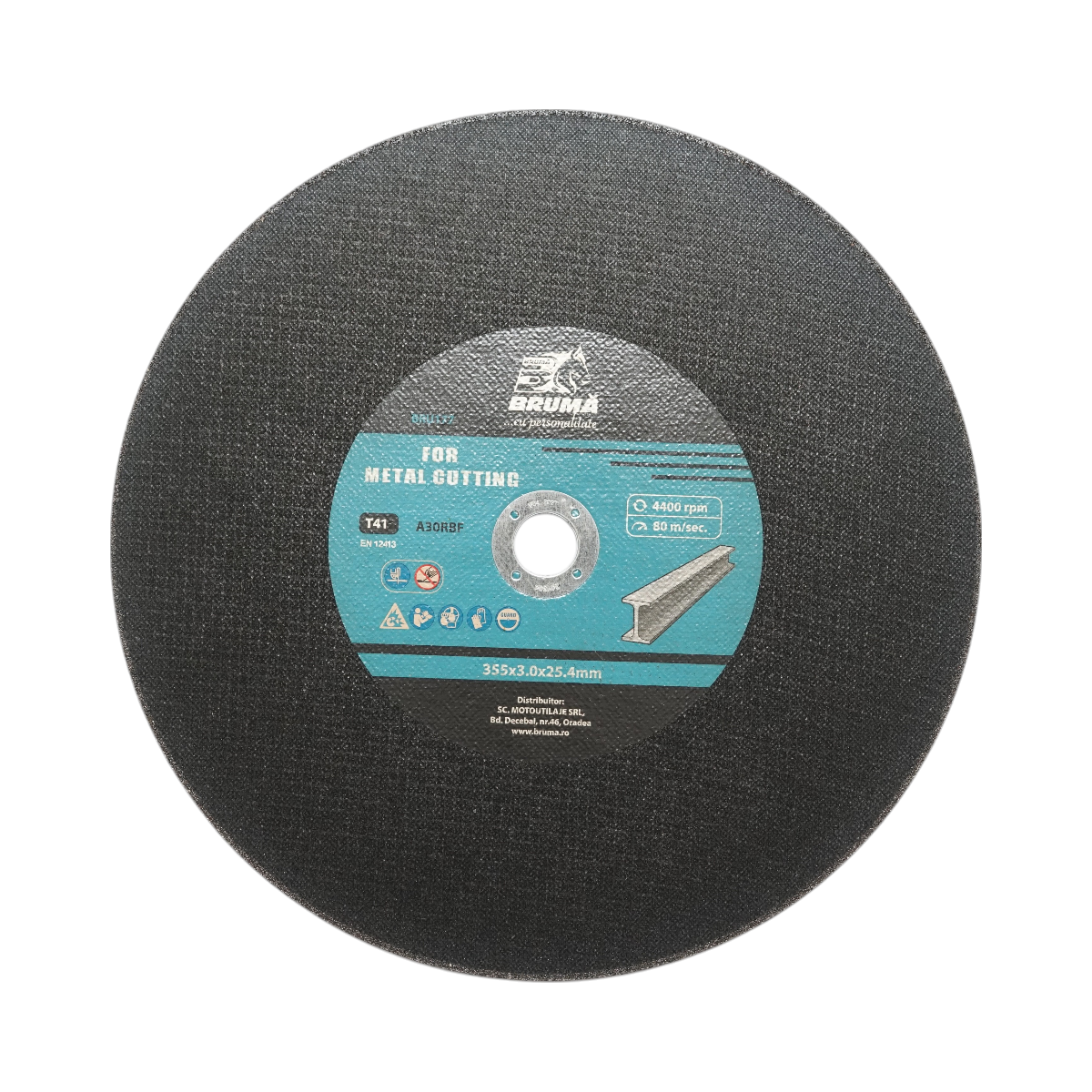 Panza disc flex pentru taiat si polizat metal T41 355x3.0x25.4mm