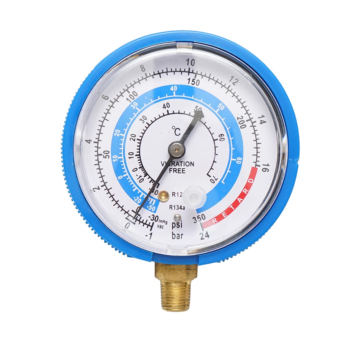 Manometru presiune joasa (albastru) pentru aer conditionat, freon70mm 1/8 Breckner Germany