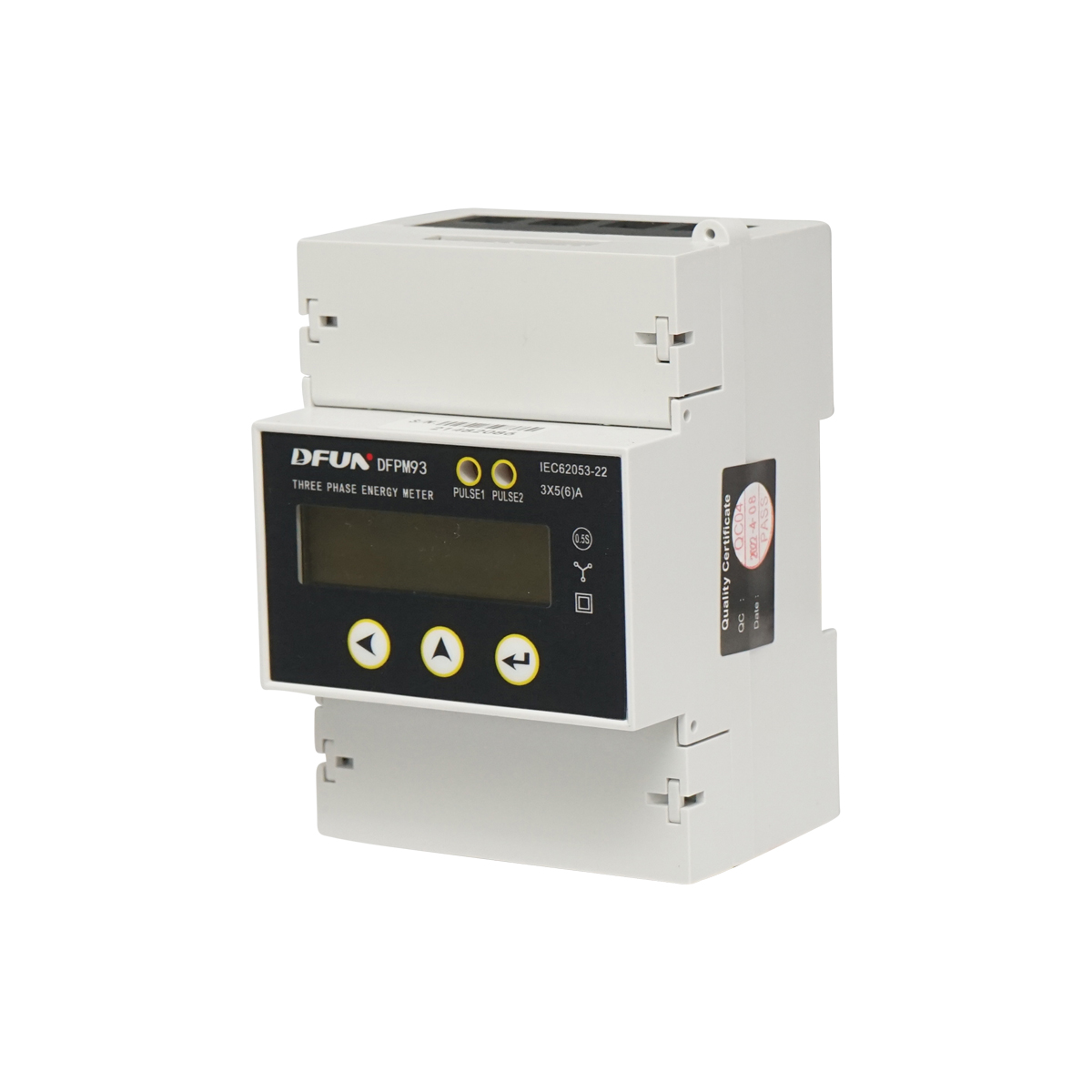 Kit releu putere DFUN DFPM93 smart meter, trifazic 3x220-380V, 6400imp/Kwh cu siguranta digitala, transformator Split Core 600V, 300A/5A, 50-60Hz – imagine 3