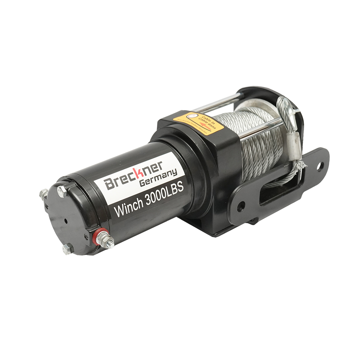 Troliu electric cu telecomanda 12V, 1,6T (3000lbs) cablu otel 5x11m, solenoid 100A Breckner Germany – imagine 4