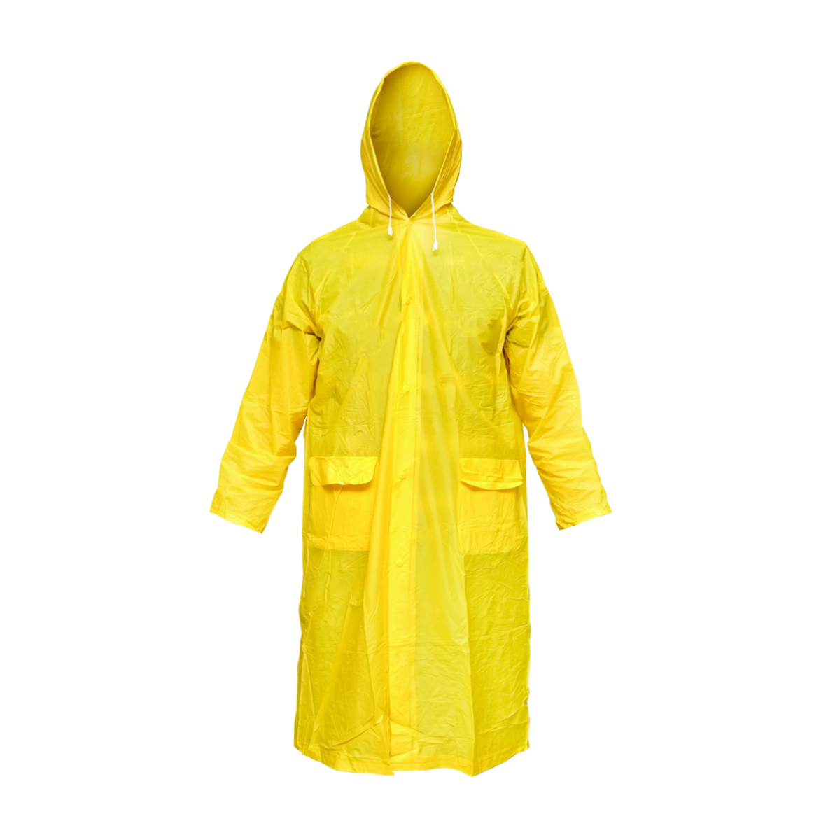 Pelerina cu gluga impermeabila XL din PVC, 2 buzunare, inchidere cu capse, galben Breckner Germany