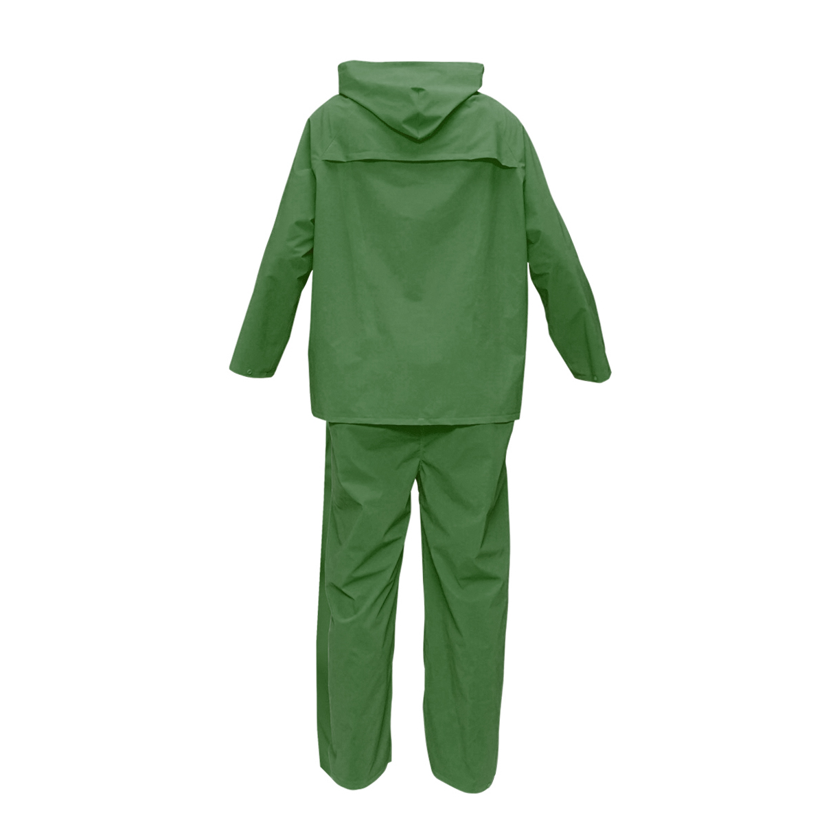 Costum impermeabil XL cu gluga si salopeta din poliester si PVC, verde Breckner Germany – imagine 5