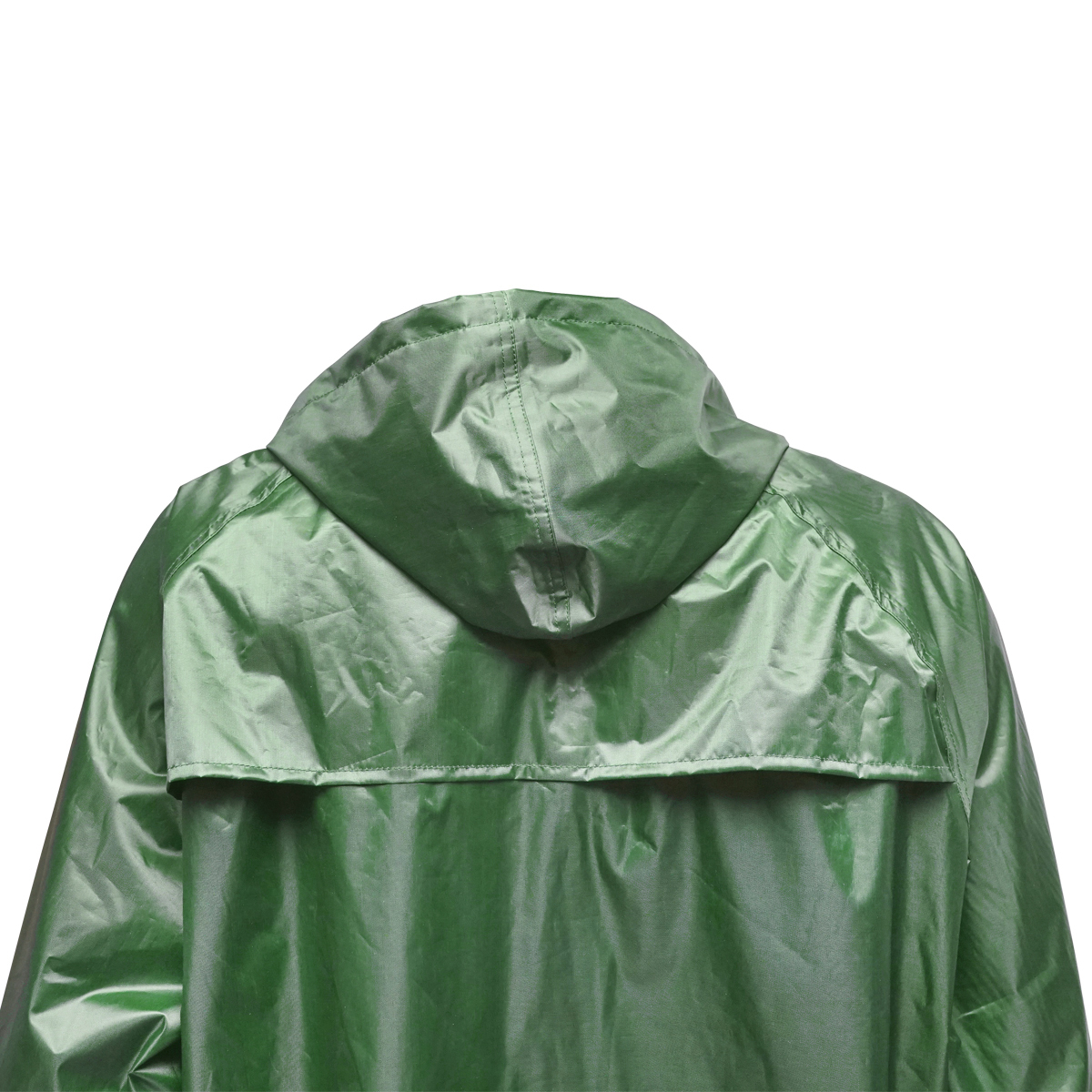Costum impermeabil L cu gluga si pantaloni din poliester si PVC, verde Breckner Germany – imagine 5