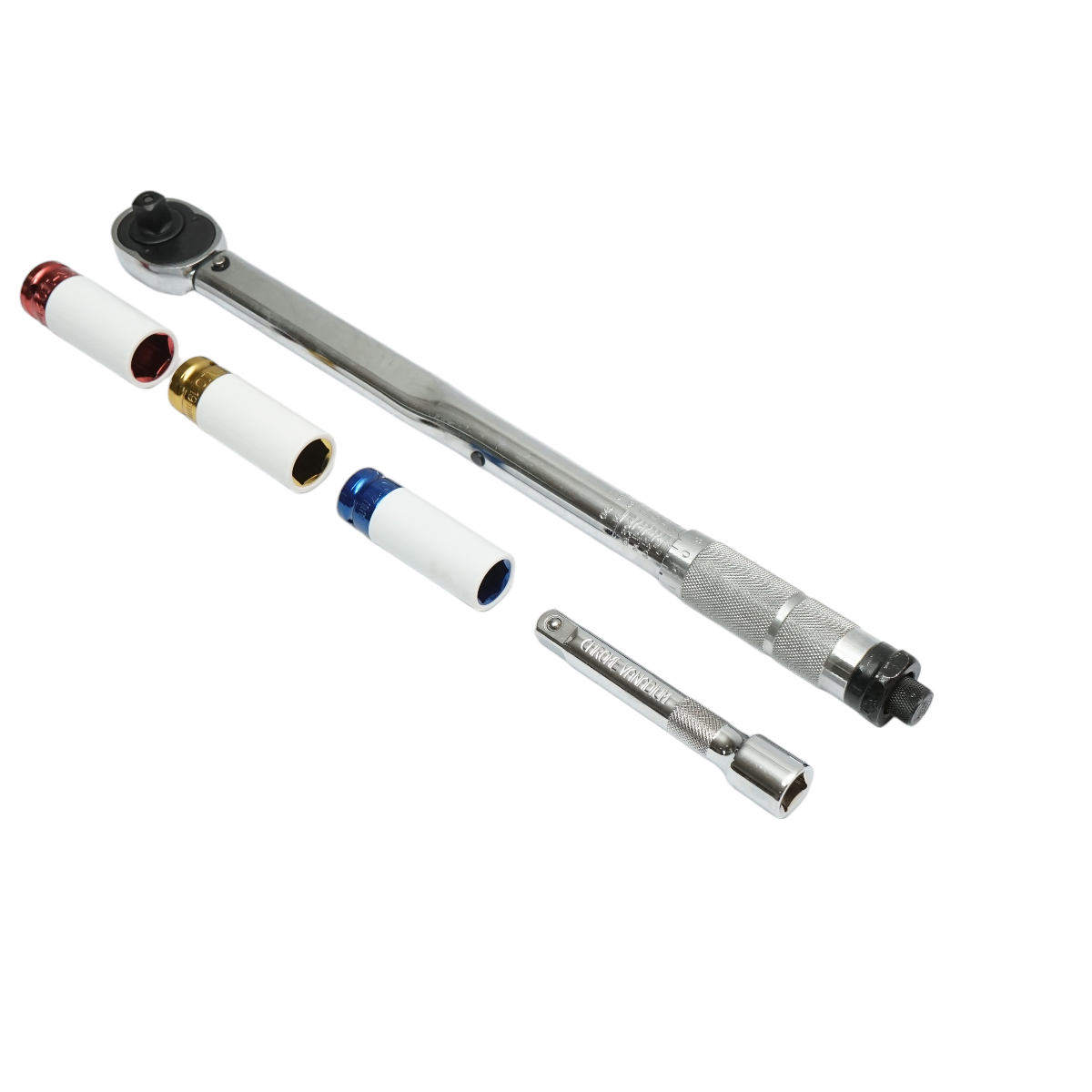 Set cheie dinamometrica 1/2 cu 3 tubulare 17, 19, 21 mm cuplu 40-210 Nm Breckner Germany – imagine 2