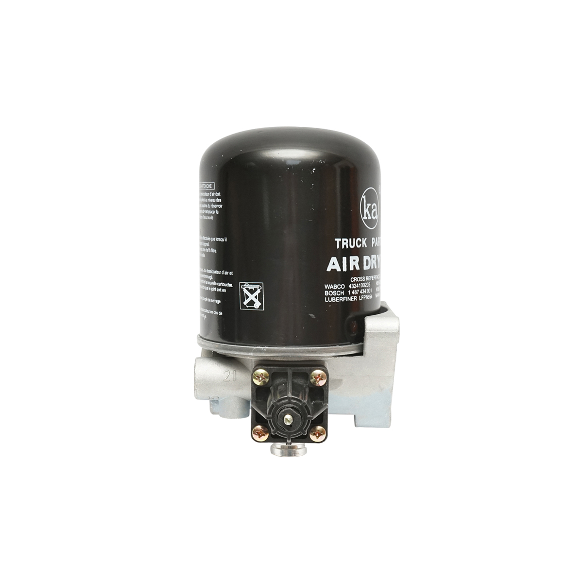 Uscator aer cu flitru pentru sistem compresor cod OEM 4324101020, 4324100202, 1487434901, LFP8654, T250W, AI12, TB1374X Breckner Germany – imagine 2
