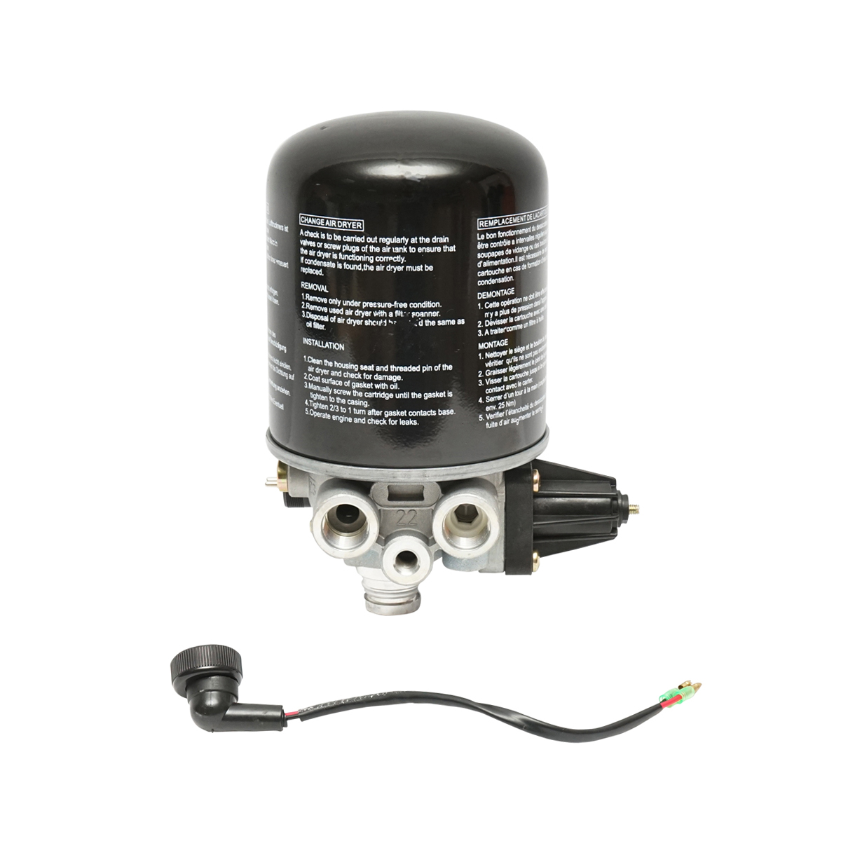 Uscator aer cu flitru pentru sisitem compresor cod OEM 4324101110, 4324100202, 1487434901, LFP8654, T250W, AI12, TB1374X Breckner Germany