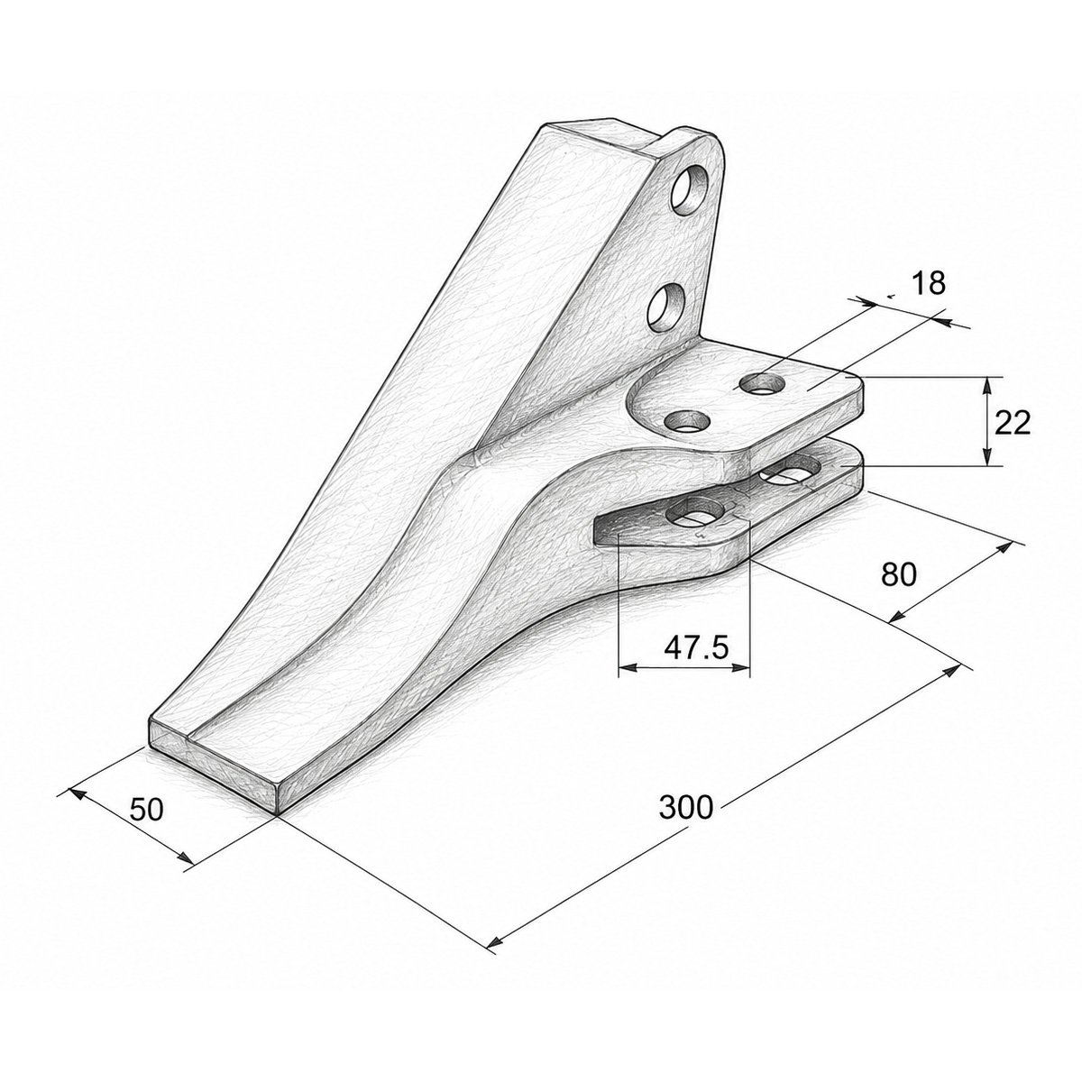 Dinte cupa lateral stanga buldoexcavator Komatsu cod OEM 312204053 – imagine 4