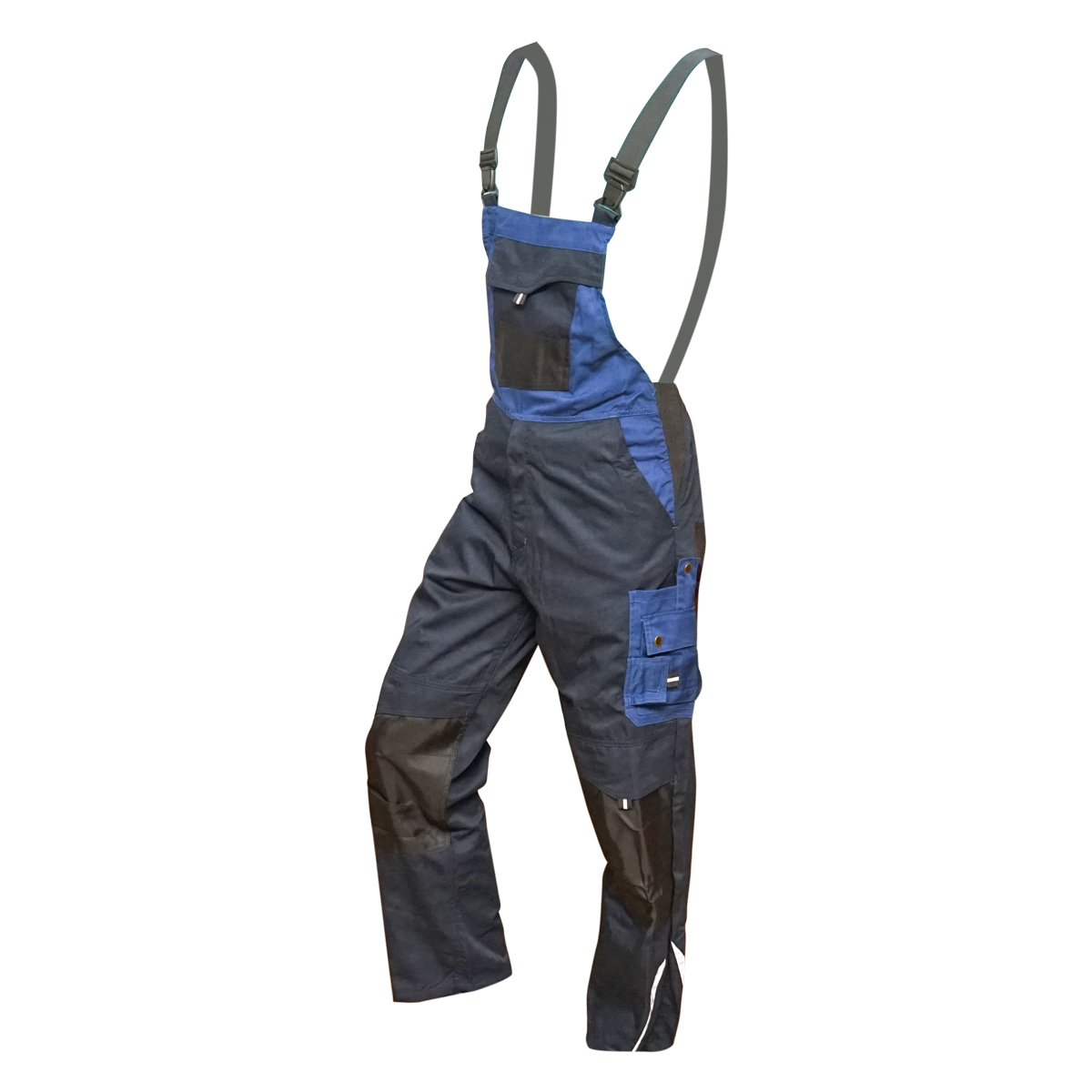Pantaloni de lucru cu pieptar, salopeta din poliester cu bumbac, albastru navy, XL Breckner Germany – imagine 2