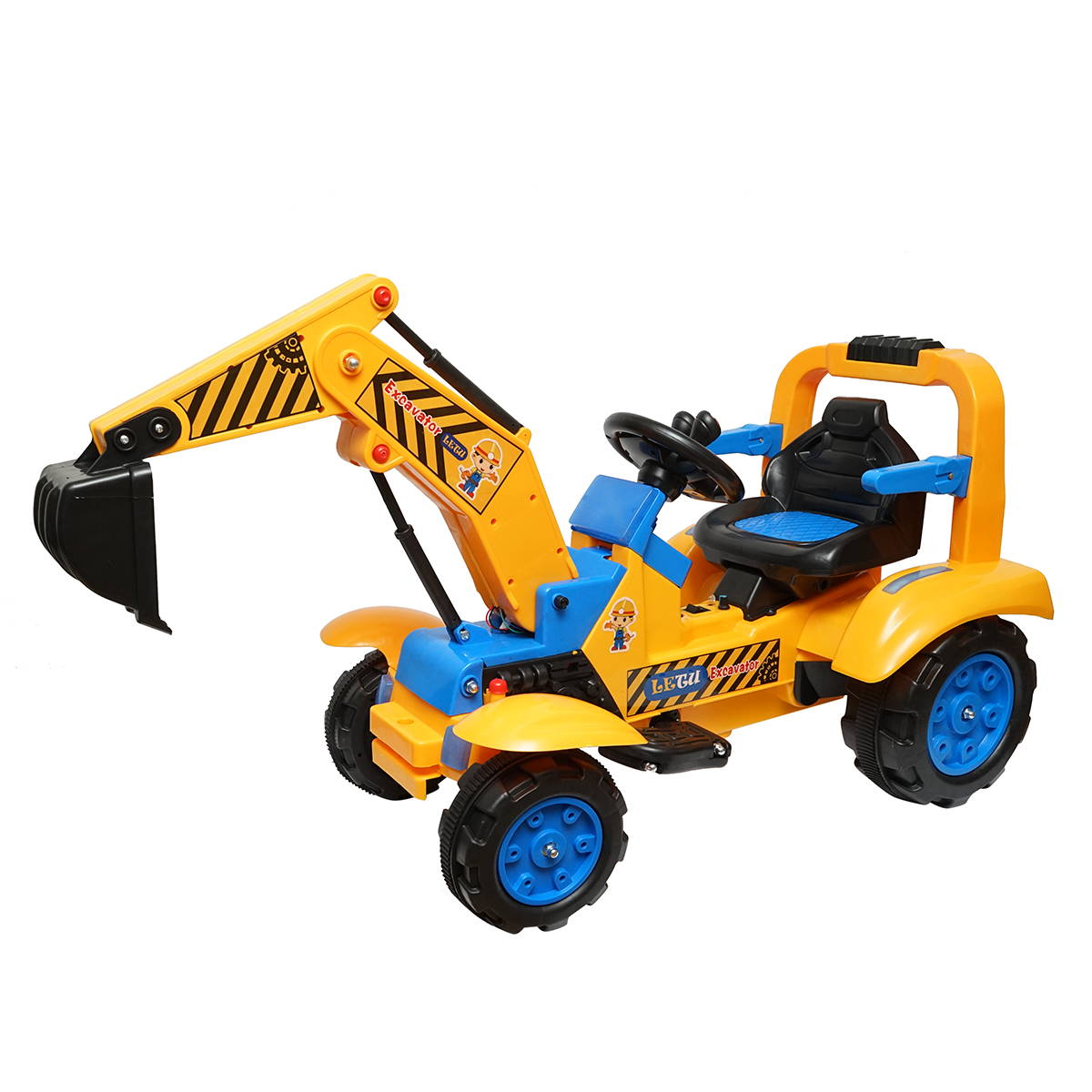 Excavator, masinuta electrica cu baterii pentru copii 3-6 ani LETU Excavator