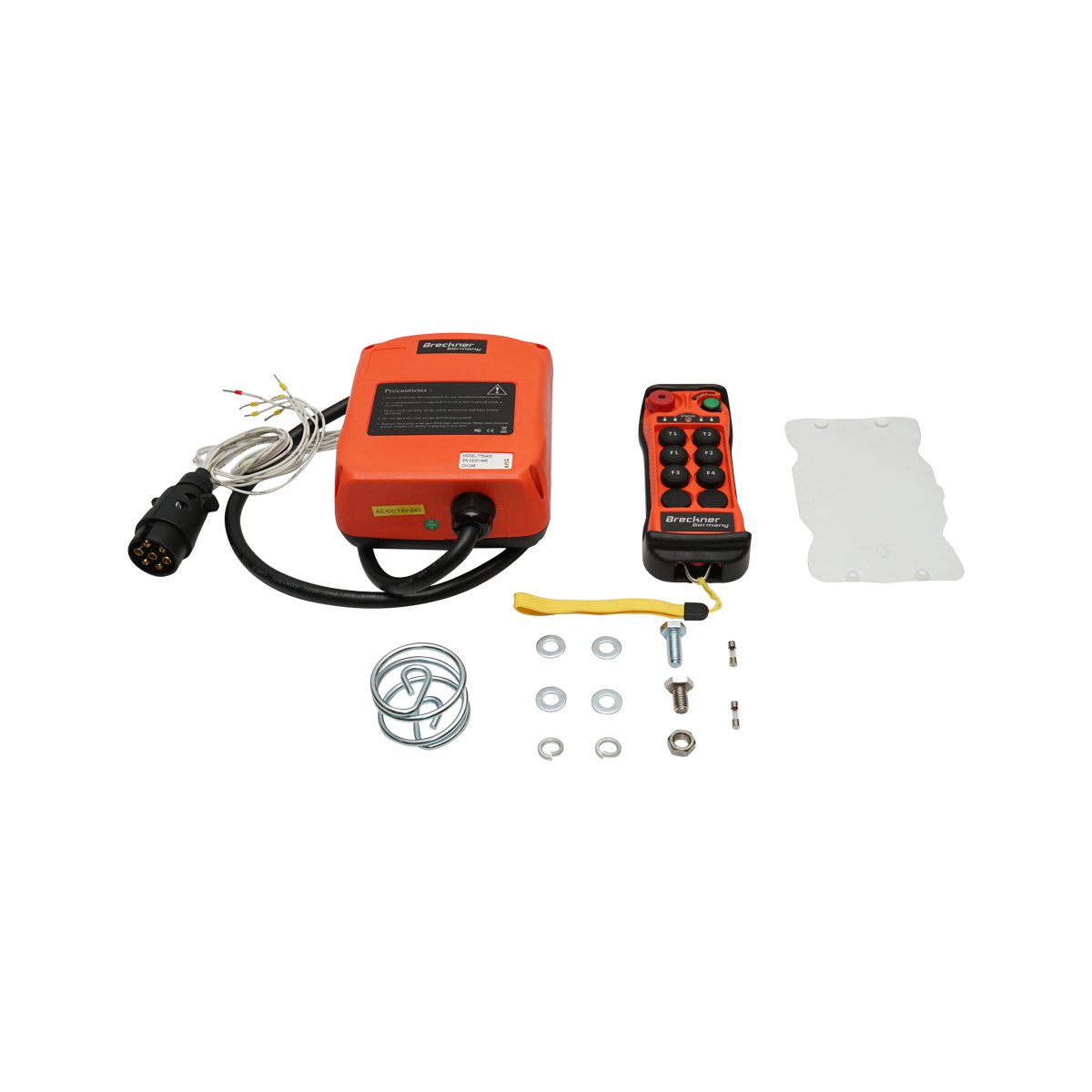 Telecomanda wireless pentru troliu Tractor Forestier 12-24V cu functie de retinere fara motoras pedala Breckner Germany