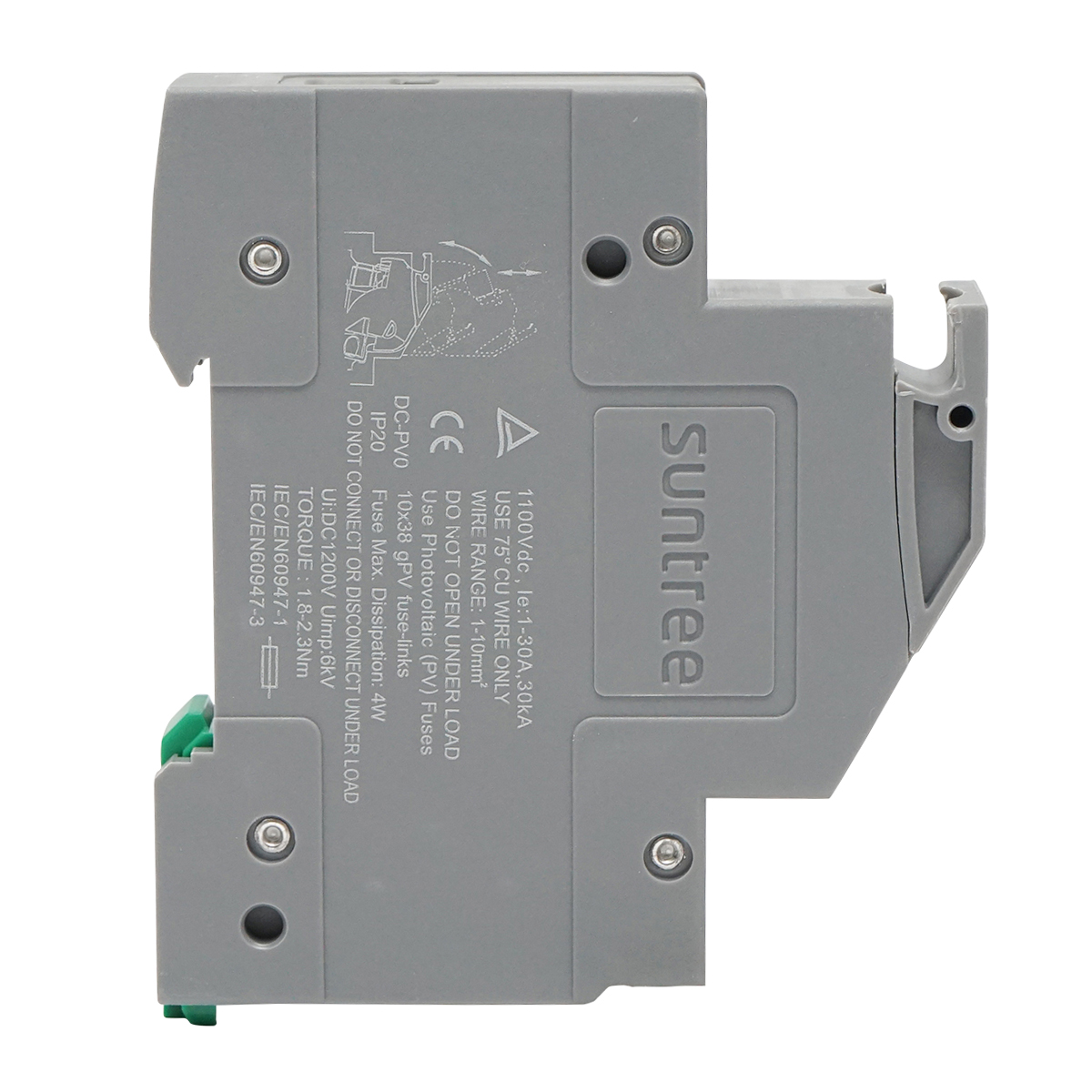 Soclu, separator fuzibil gPV pentru sisteme fotovoltaice 1P, 1100V Suntree – imagine 4