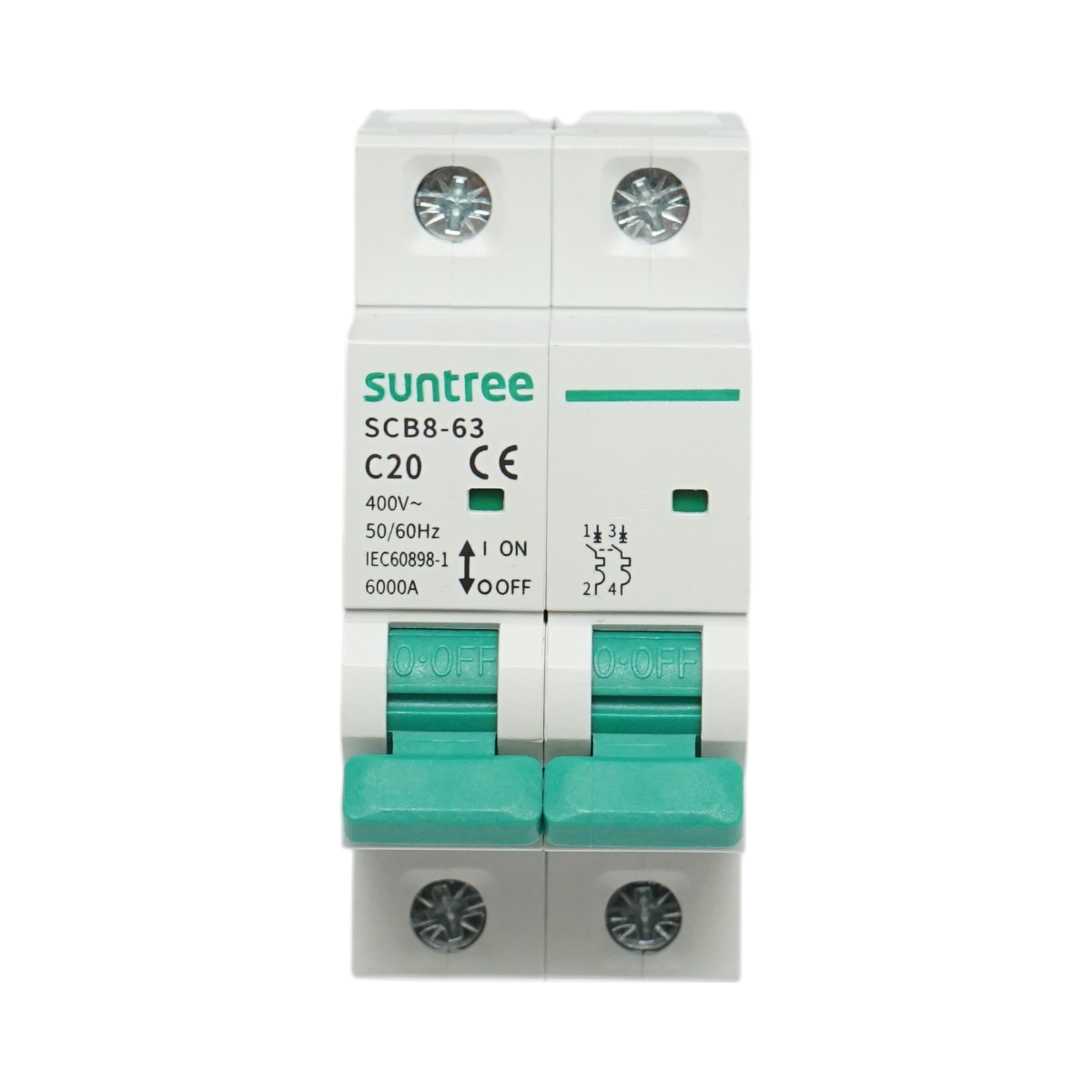 Siguranta automata tip intrerupator 2P, 20A 400VAC Suntree