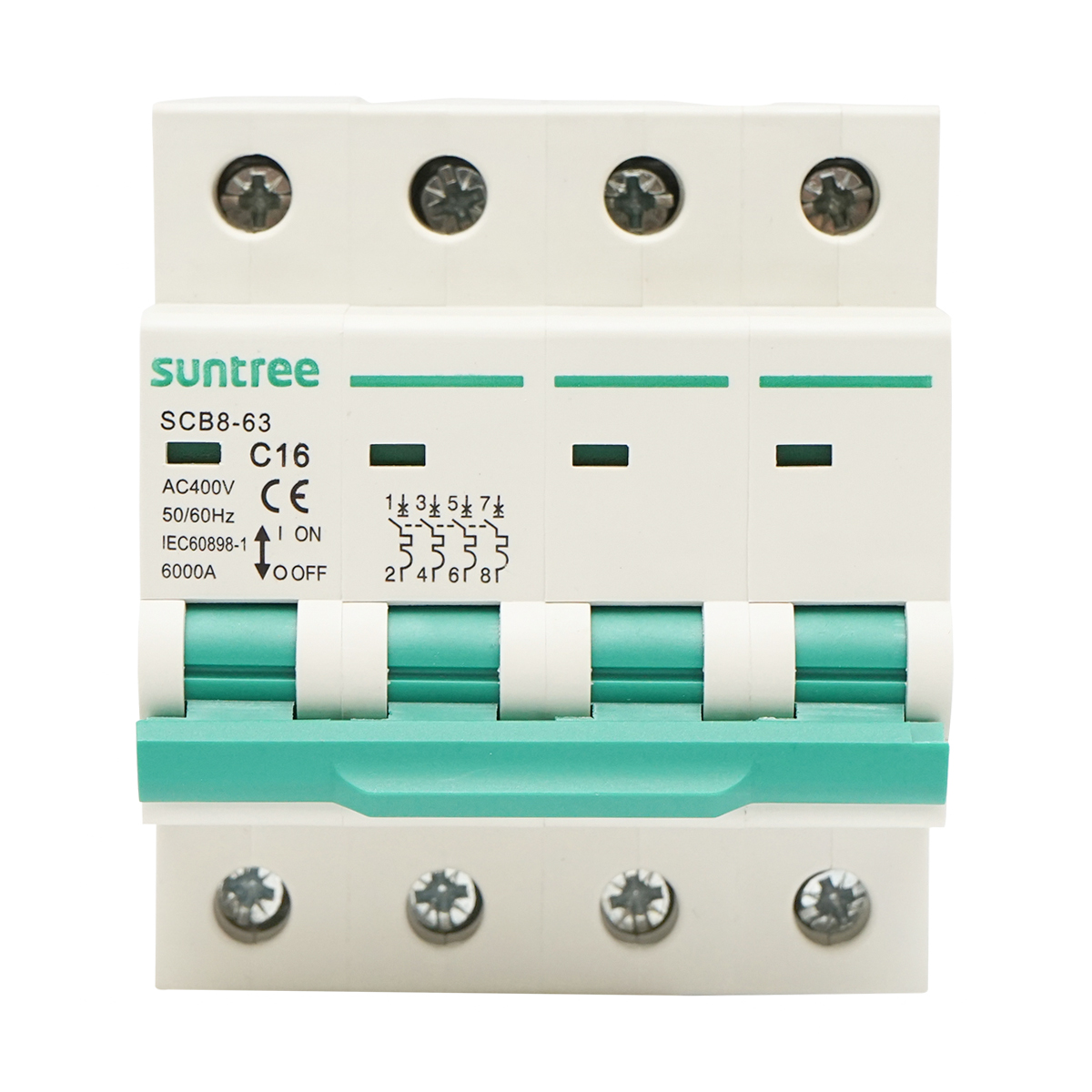 Siguranta automata tip intrerupator 4P, 16A 400VAC Suntree