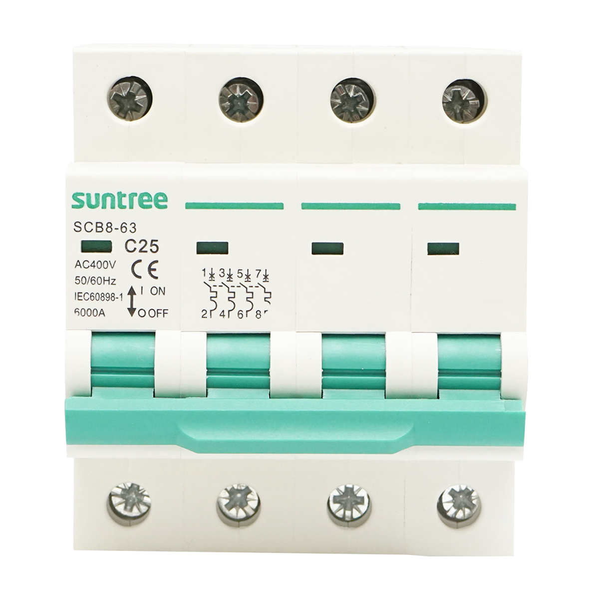 Siguranta automata tip intreruptor 4P, 25A 400VAC Suntree