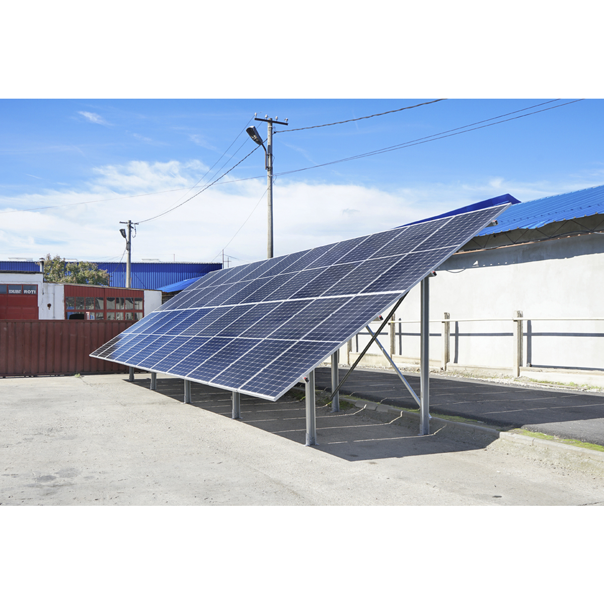 Sistem complet montare, structura panouri solare fotovoltaice la sol-ciment 10KW Breckner Germany – imagine 2