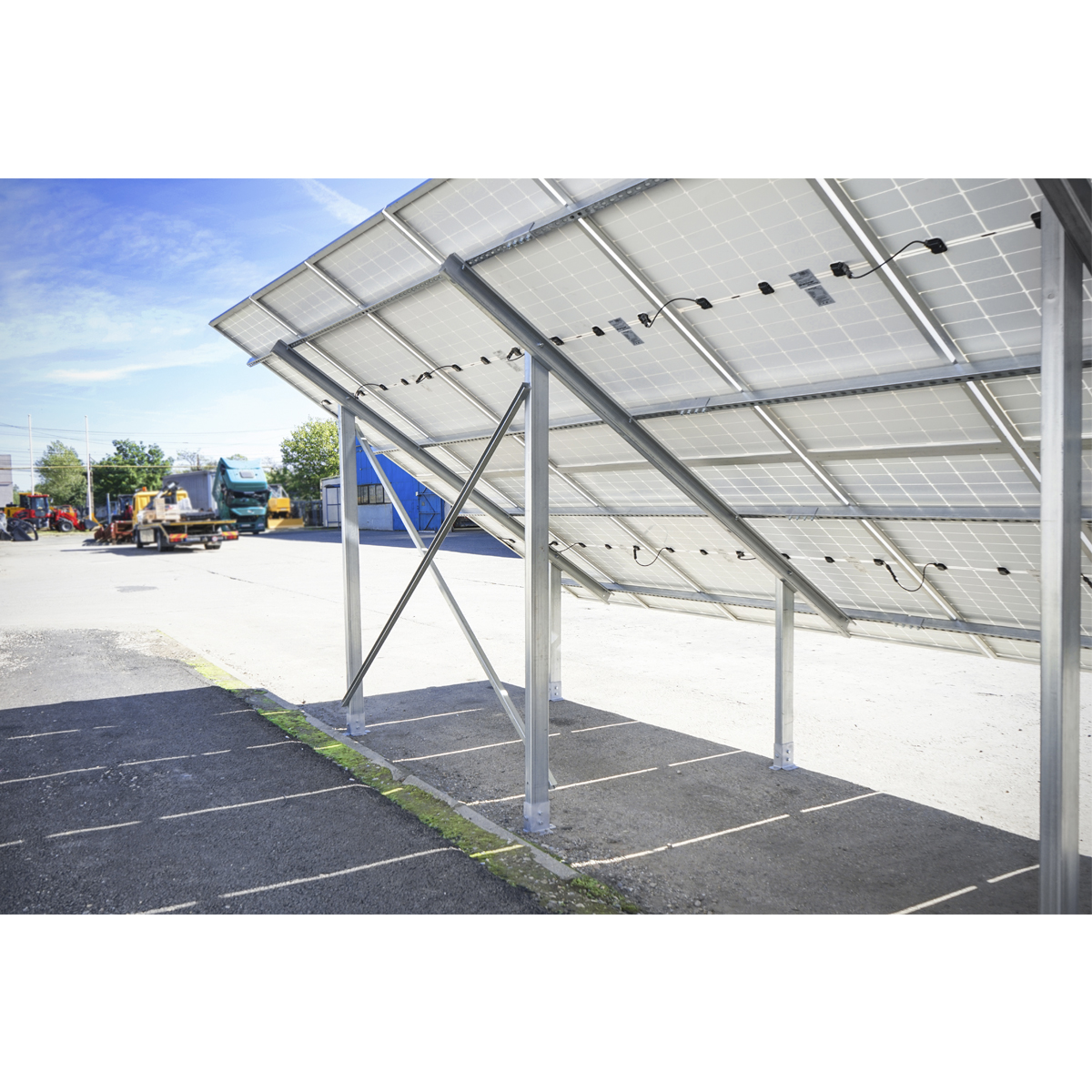 Sistem complet montare, structura panouri solare fotovoltaice la sol-ciment 10KW Breckner Germany – imagine 5