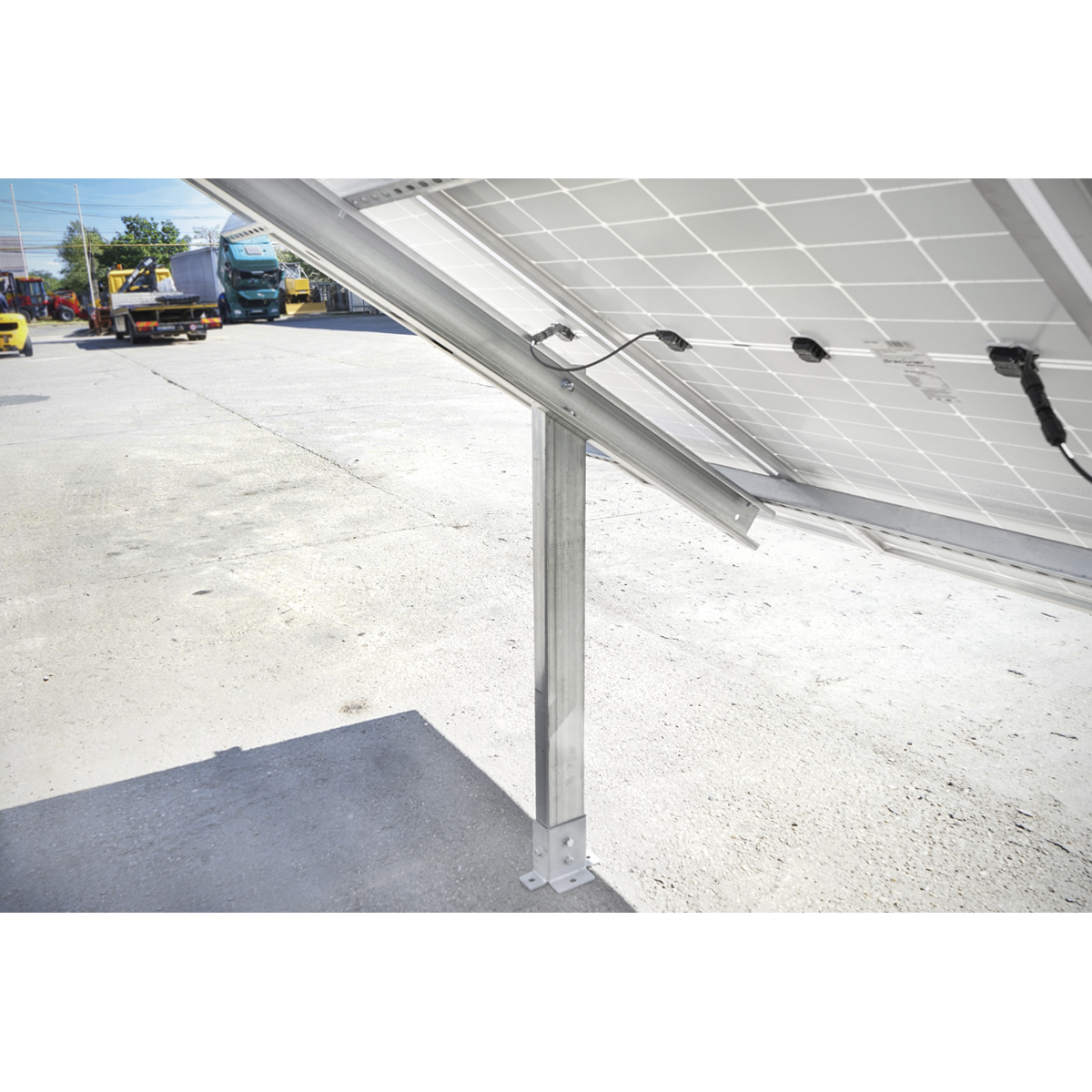 Sistem complet montare, structura panouri solare fotovoltaice la sol-ciment 10KW Breckner Germany – imagine 6