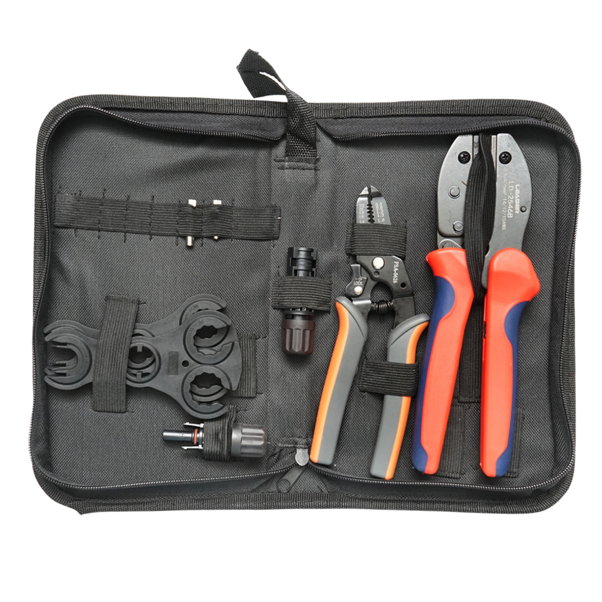 Set 4 scule sertizare cabluri elctrice si conectori MC4 panouri fotovoltaice Leader