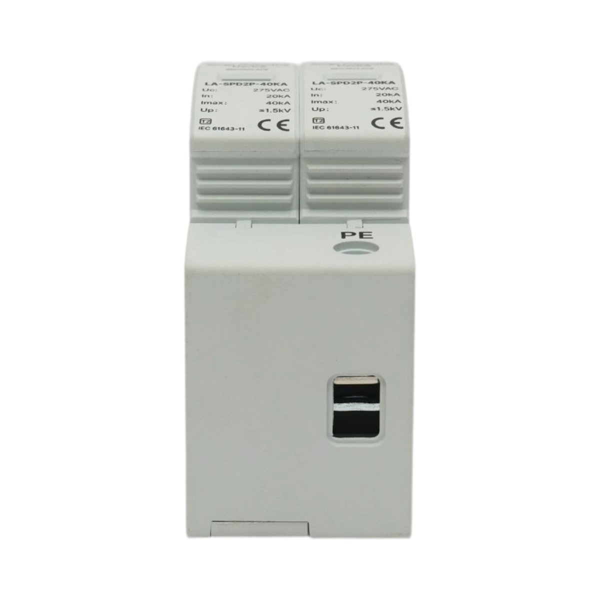 Descarcator la supratensiune cu semnalizare pentru sisteme fotovoltaice LA-SPD-2P-40kA-275V Leader – imagine 5