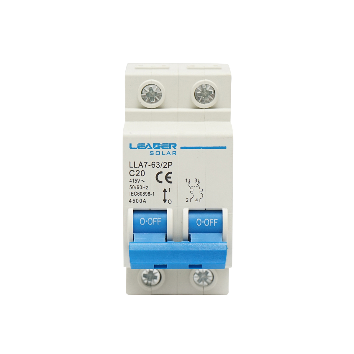 Siguranta automata intrerupator MCB 2P 20A 400V AC FTB6-63
