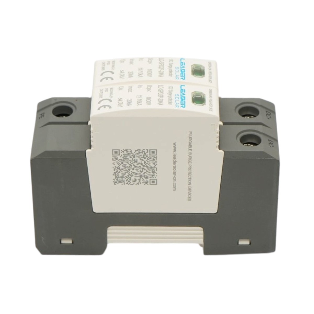 Descarcator la supratensiune cu semnalizare pentru sisteme fotovoltaice LD-SPD-2P-20kA-1000V DC Leader – imagine 2