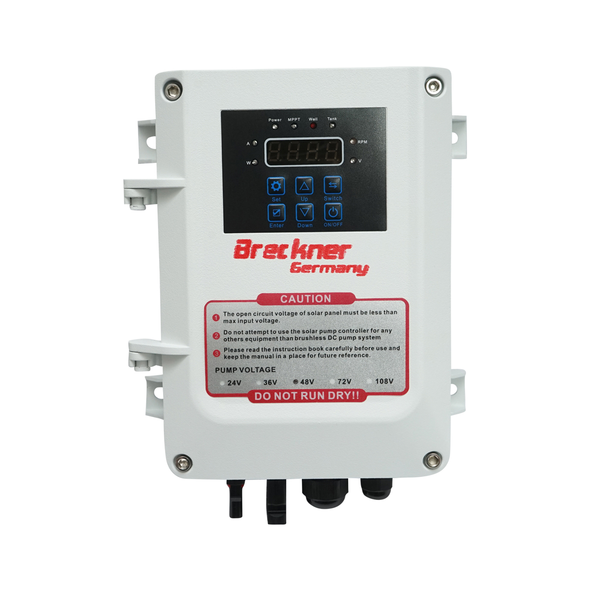 Pompa apa de suprafata 550W, 48V debit 17 m3/h cu controller MPPT+senzor nivel apa pentru panou solar fotovoltaic Breckner Germany – imagine 4