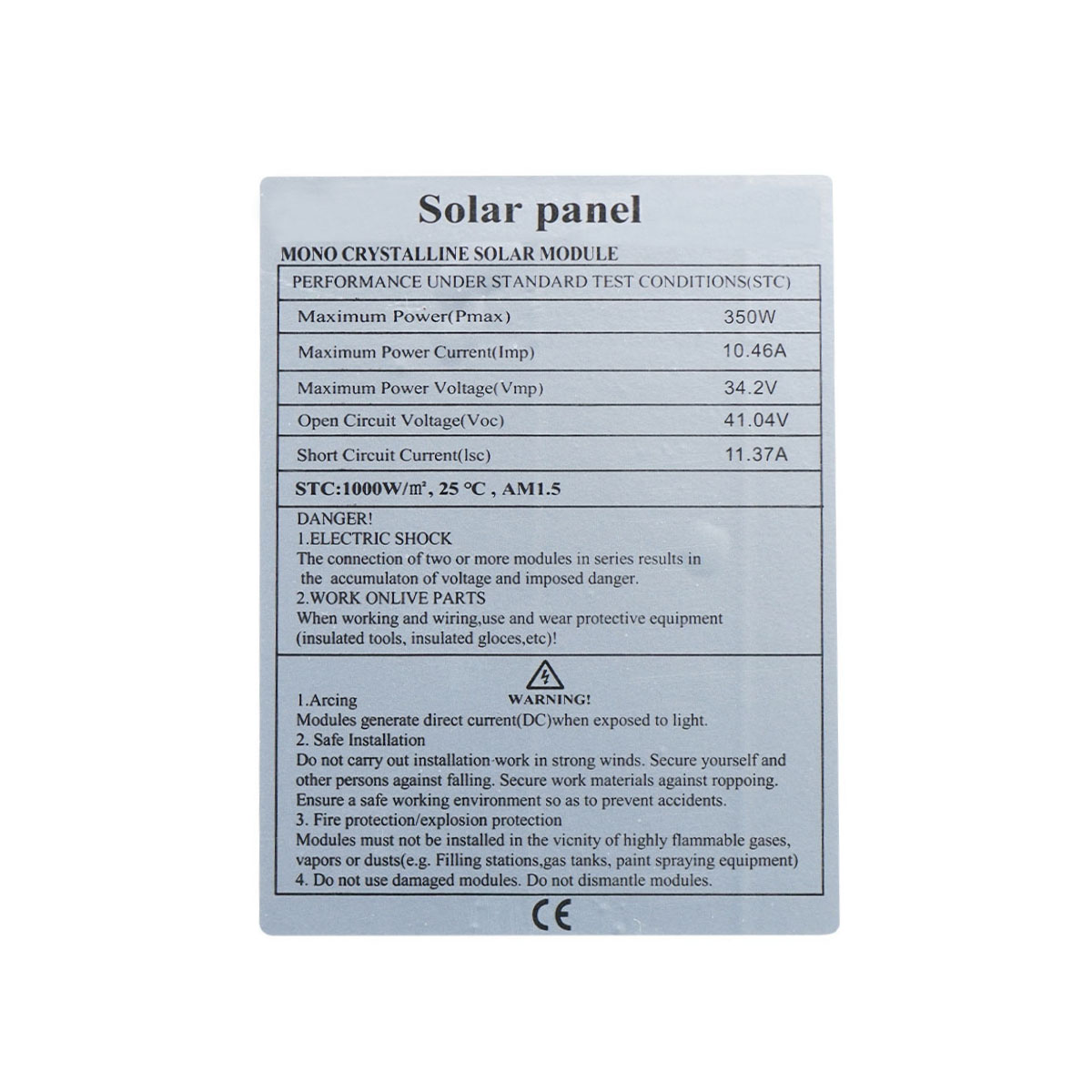 Panou solar 350W monocristalin, 1540x1134x35mm – imagine 5