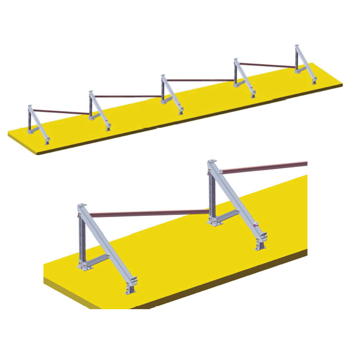 Sistem complet montare, structura pe beton pentru 4 panouri solare fotovoltaice cu unghi 30 grade Breckner Germany – imagine 5