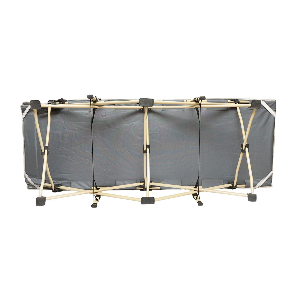 Pat pliabil de campanie, camping gri 190x66x42 cm Breckner Germany – imagine 2