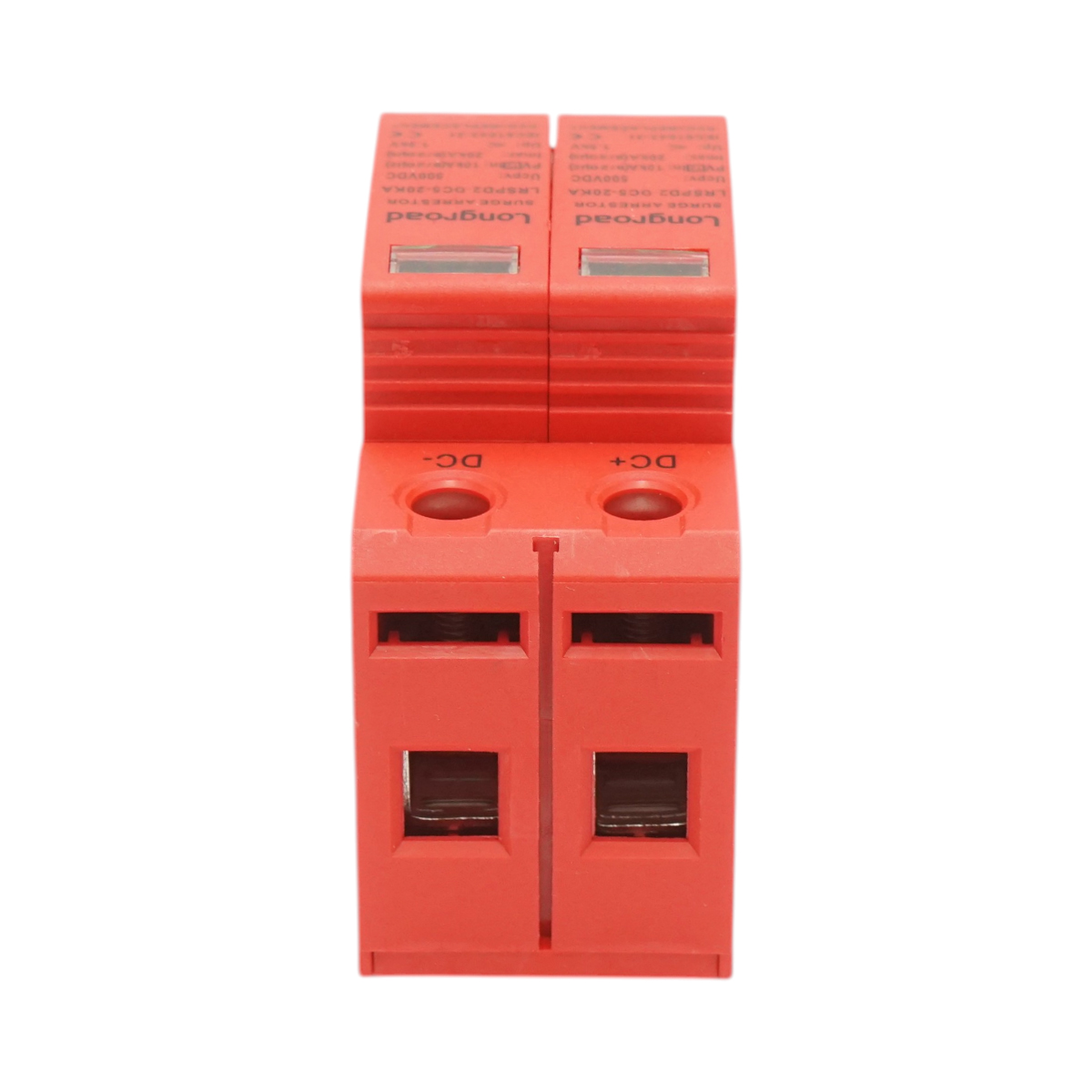 Descarcator supratensiune cu semnalizare sisteme fotovoltaice DC 2P tip C 500VDC LRSPD2-DC5-20KA Longroad – imagine 3
