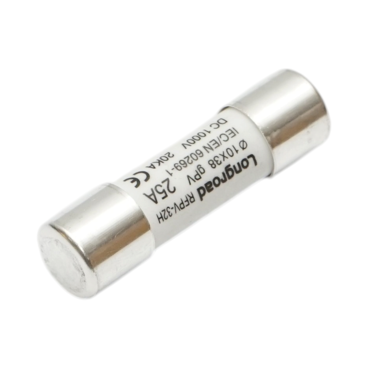 Siguranta fuzibila 10x38mm cilindrica gPV 25A, 1000V DC pentru sisteme fotovoltaice RFPV-32H Longroad – imagine 2