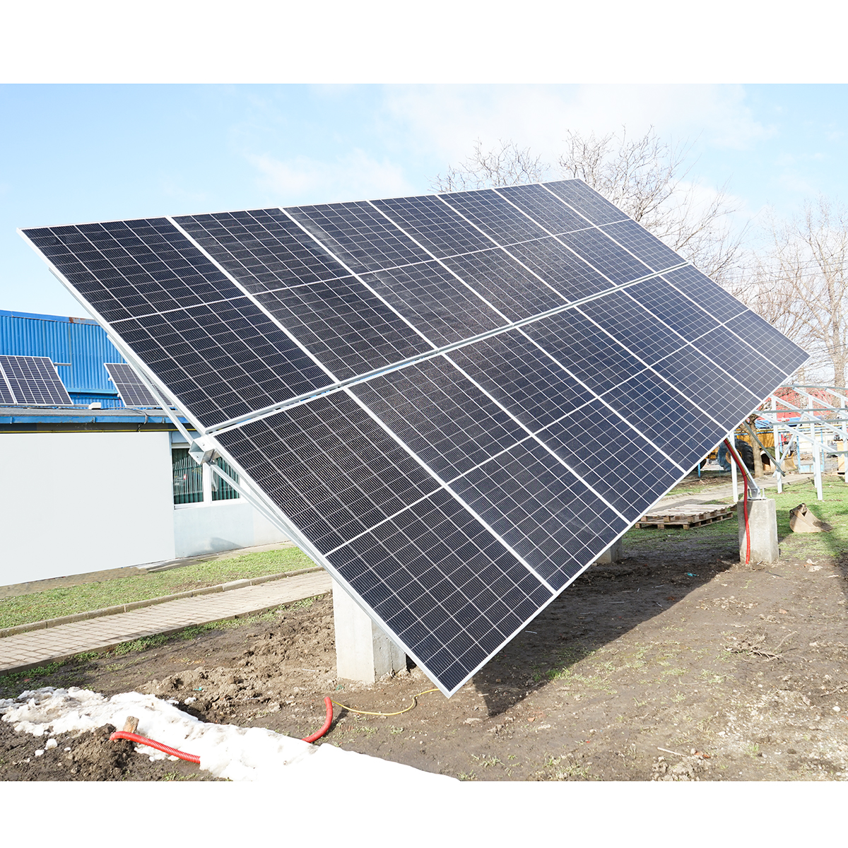 Sistem complet montare, structura tracker solar automat 9 KW, est-vest 16 panouri de 570W Breckner Germany – imagine 2