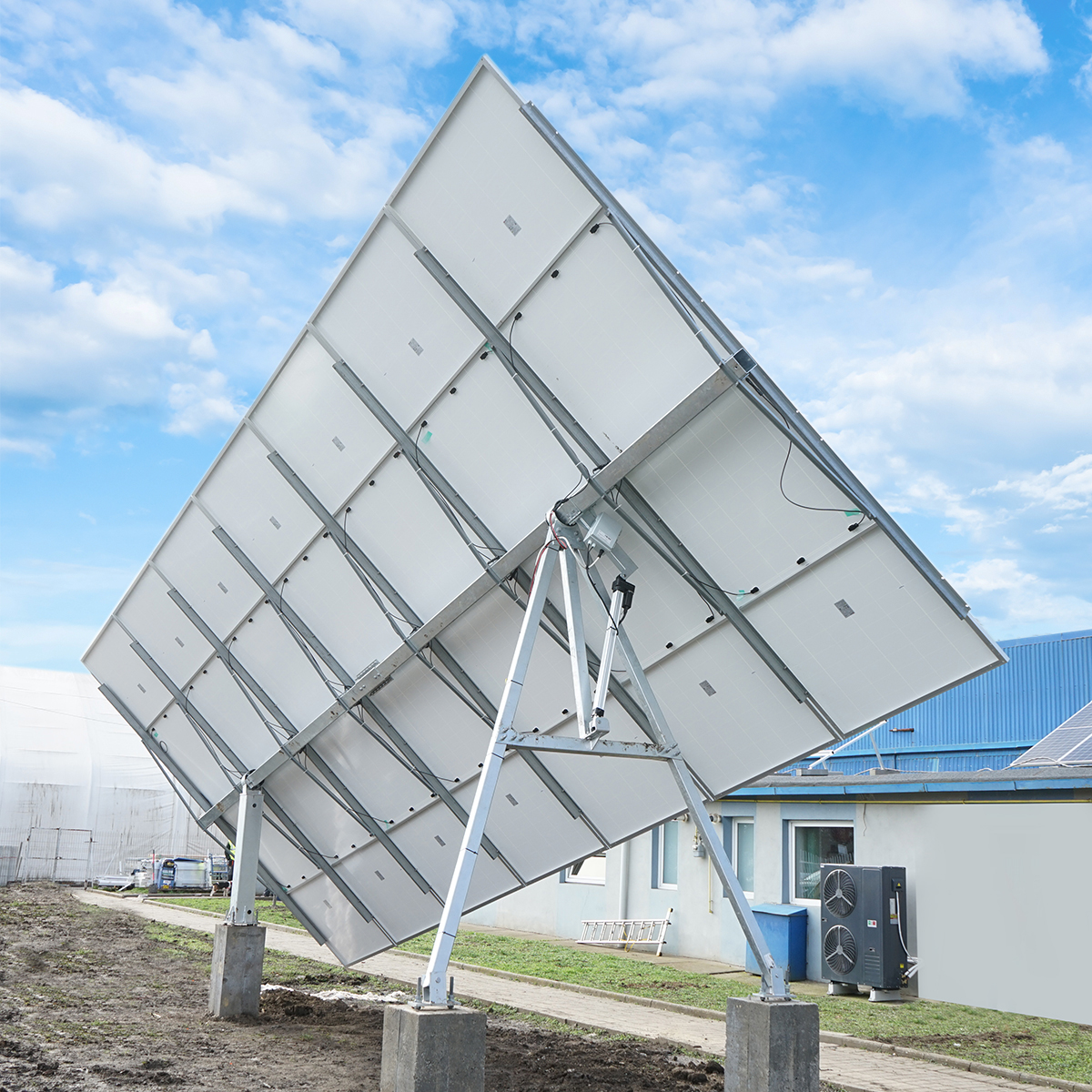 Sistem complet montare, structura tracker solar automat 9 KW, est-vest 16 panouri de 570W Breckner Germany – imagine 3