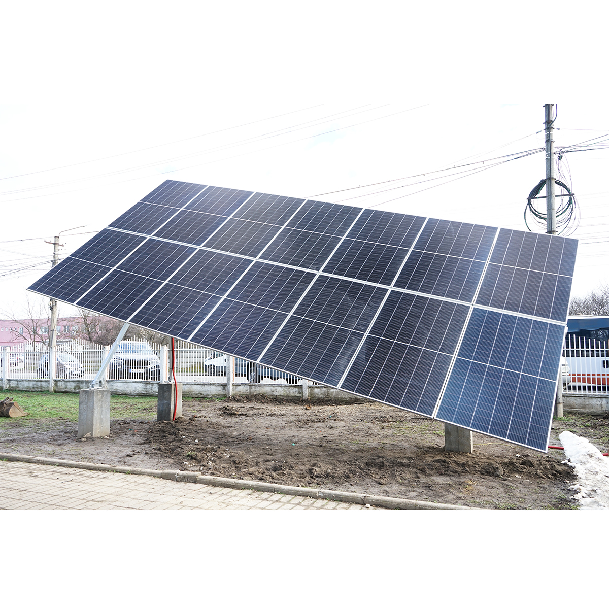 Sistem complet montare, structura tracker solar automat 9 KW, est-vest 16 panouri de 570W Breckner Germany – imagine 4