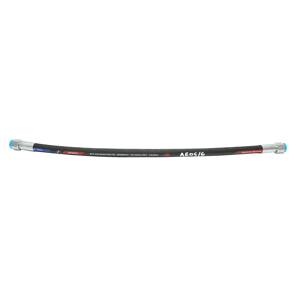 Furtun presiune 2SN DN10 sertizat cu capete fixate hidraulic L = 600 mm (Reductie M20X20)