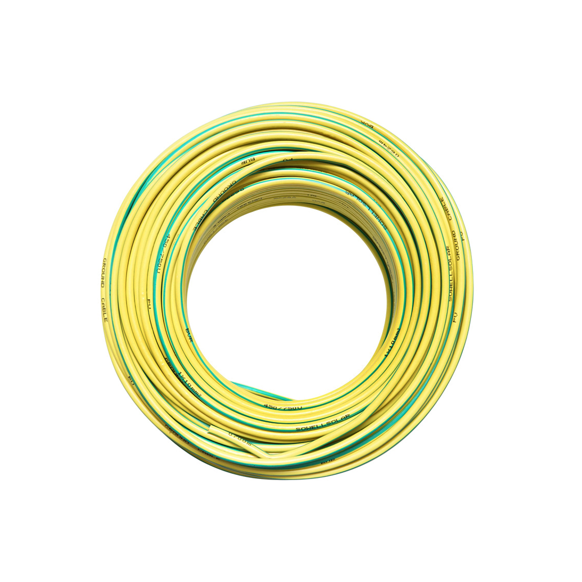 Cablu impamantare din cupru, 100m pentru panouri solare MYF 1x10mm, 450/750V verde galben – imagine 2