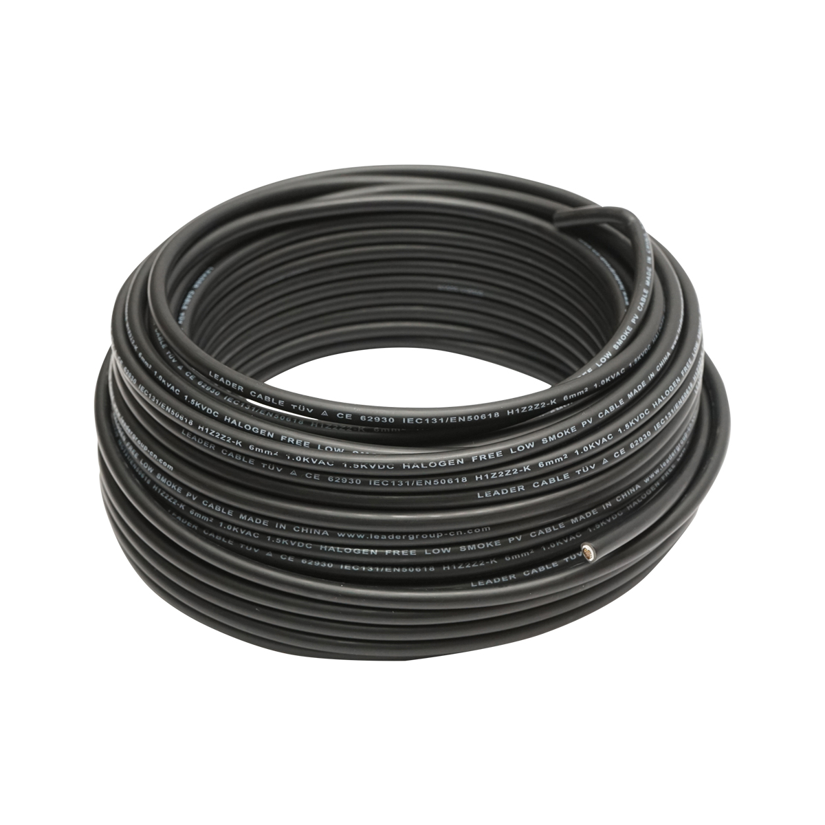 Rola cablu panou solar 6mmx20m negru 1.5KV, H1Z2Z2-K Leader